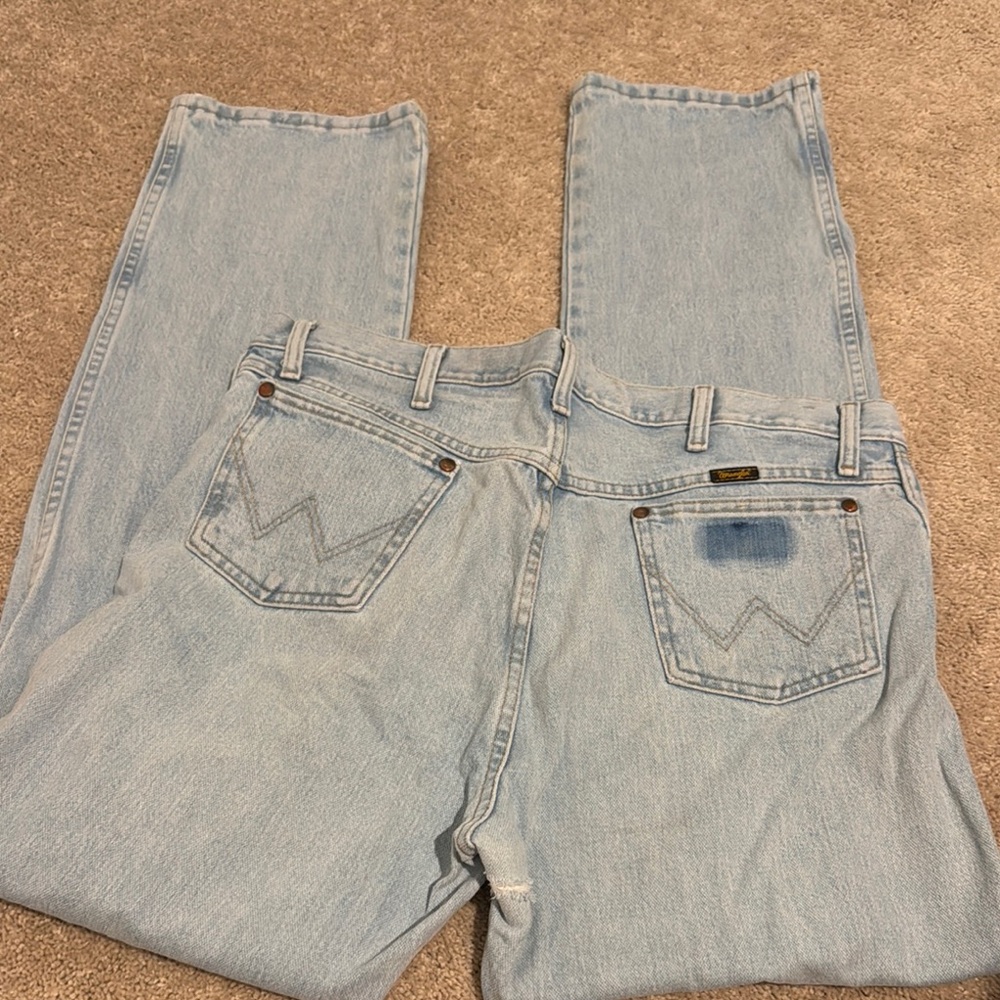 Wrangler Blue Straight-Leg Jeans Classic Denim